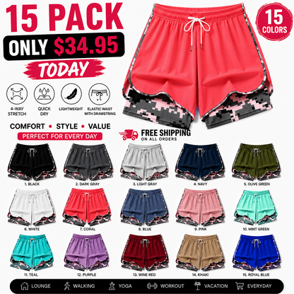 【LAST DAY SALE】Women’s casual athletic shorts with pockets