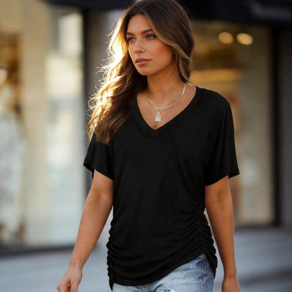 🔥 Women's V-Neck Everyday Tee | Ultra-Soft, Flattering Fit & All-Day Comfort 💖