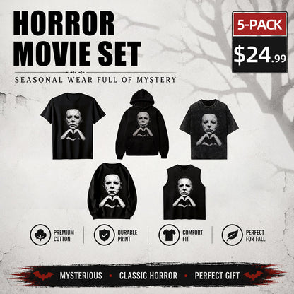 🎃Halloween Gift 🎃 Michael Myers Heart Shirt, Horror Movie Tee, Hoodie and Sweatshirt for autumn and winter
