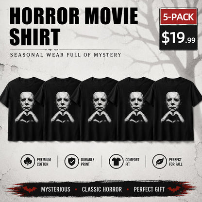 🎃Halloween Gift 🎃 Michael Myers Heart Shirt, Horror Movie Tee, Hoodie and Sweatshirt for autumn and winter