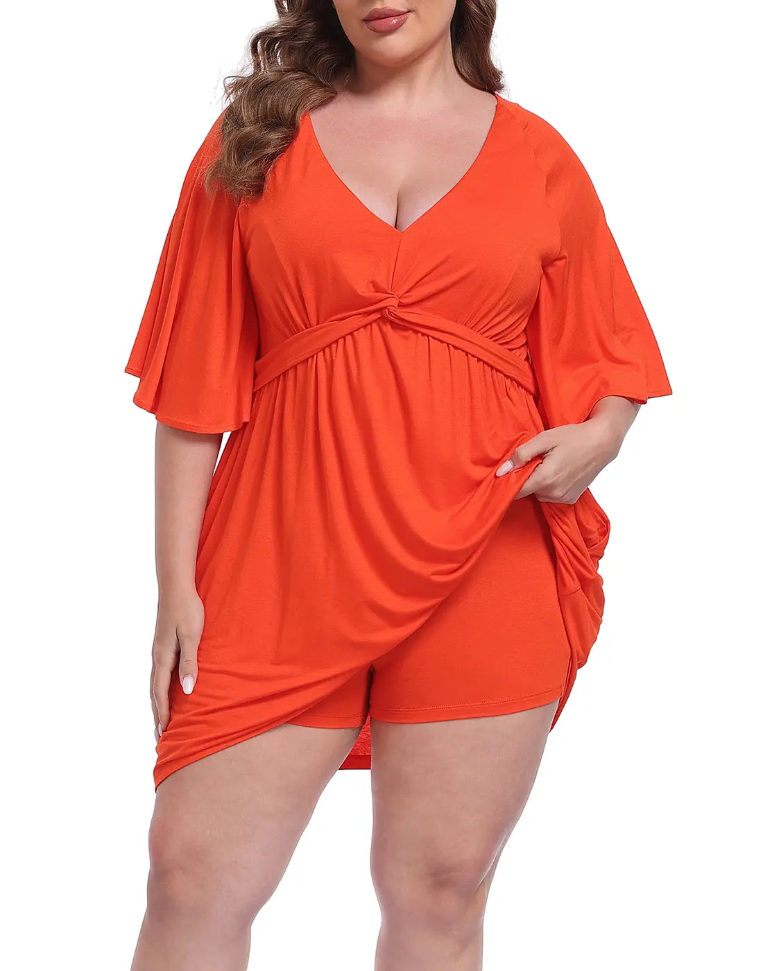 Women's Plus Size Romper Dress