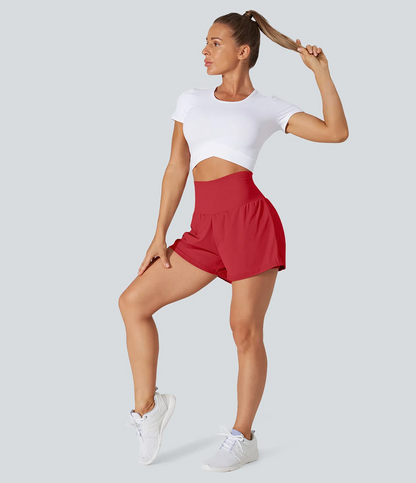 Last day promotion-Women's 2-in-1 Sports Shorts, Anti-Exposure Running Shorts With Pockets