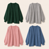 Dark Green + Light Gray + Pink + Denim Blue