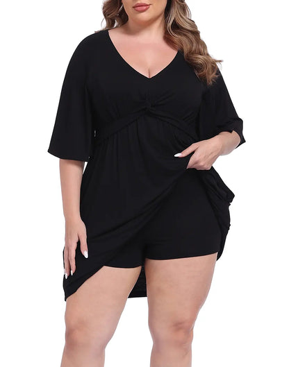 Women's Plus Size Romper Dress