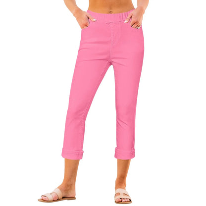 🔥90% OFF ONLY TODAY🔥Women's High-Waist Stretch Denim Capri Jeggings