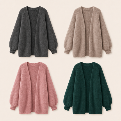 🔥 Limited-Time Sale ✨ Women’s Oversized Cardigan Sweater | Lantern Sleeve Open Front Knit Top | Lightweight Fall Casual Layering Wear 🍂