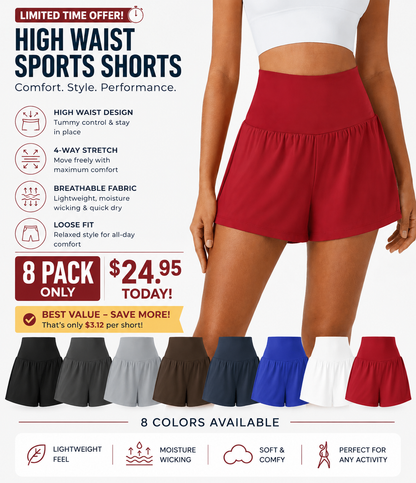 Last day promotion-Women's 2-in-1 Sports Shorts, Anti-Exposure Running Shorts With Pockets
