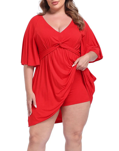 Women's Plus Size Romper Dress
